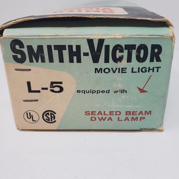 Vintage Smith-Victor Model L-5 Compact Movie Light 962 GE Beam Tested Retro - Picture 9 of 11